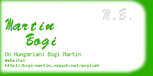 martin bogi business card